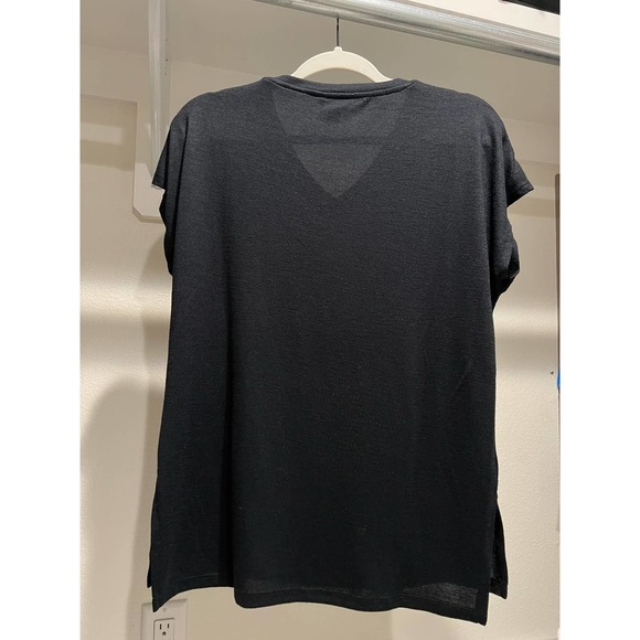 Orvis Women's‎ Black Knit Short Sleeve Blouse Tshirt Size XS, oversized - Picture 2 of 6